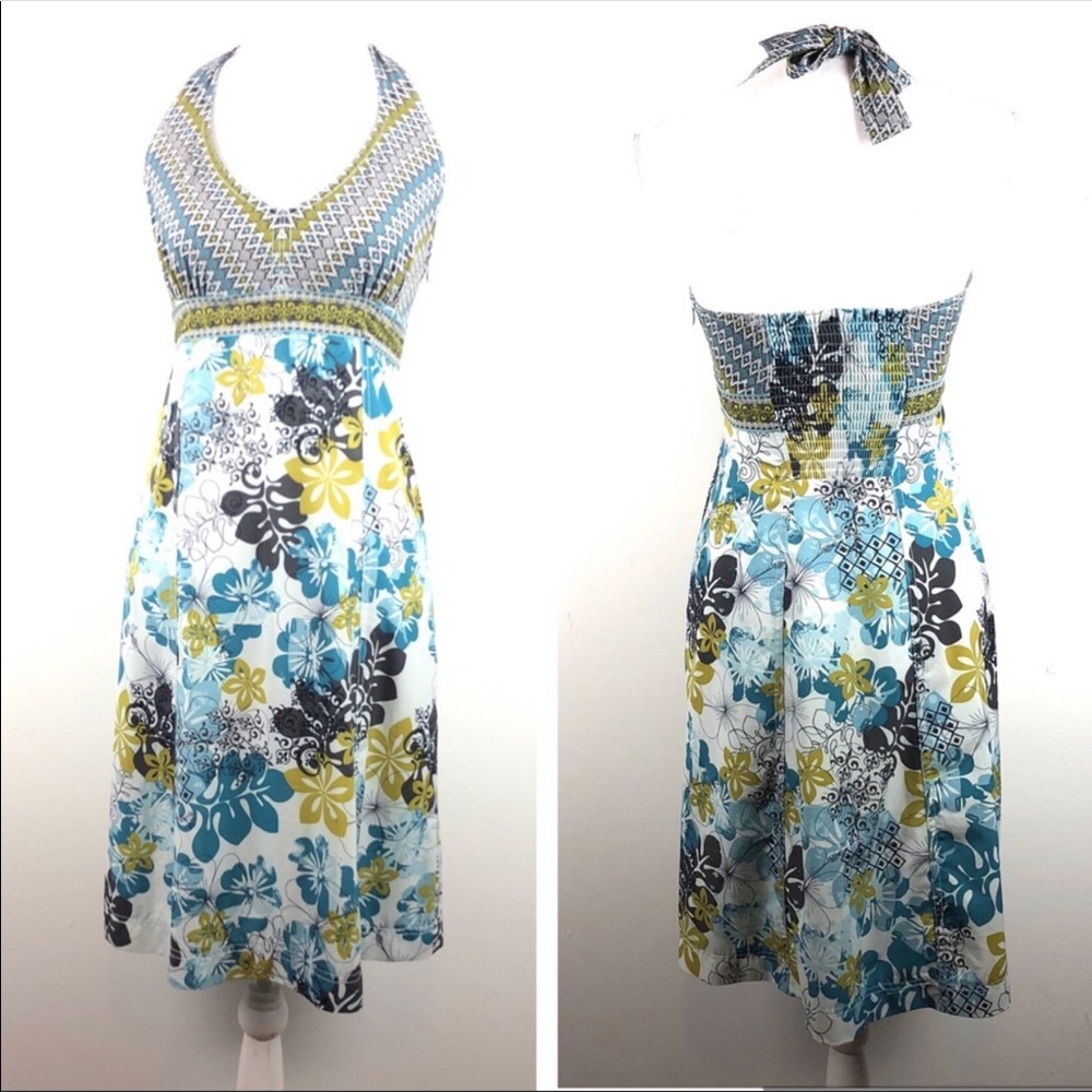 Athleta - pack everywhere halter floral dress